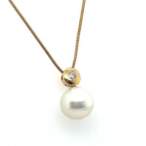 GOLD CHOKER WITH PEARL - AI30505