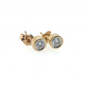 EARRINGS IN YELLOW GOLD 1.48 GR WITH DIAMONDS - AI30509