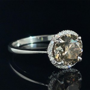 RING IN WHITE GOLD 2.40 GR WITH 2.06 CT DIAMOND + BRILLIANTS - RNG21211