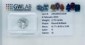 DIAMOND 2.73 CT H - I3- C40206-7