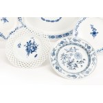 Meissen plate and large serving platter with blue painting