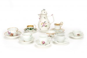 Coppe e brocca da collezione di Meissen