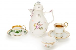 Coppe e brocca da collezione di Meissen