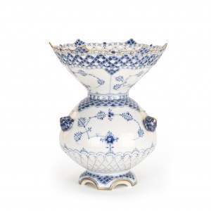 Royal Copenhagen große Vase 'Musselmalet' mit Schnecken