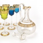 Saint Louis Carafe 'Thistle Gold' et verres à vin 'Callot Gold