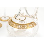 Saint Louis Carafe 'Thistle Gold' et verres à vin 'Callot Gold