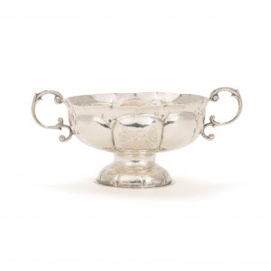 Baroque silver brandy dish