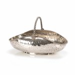 Silver pastry basket with handle