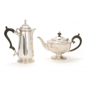 Silber-Kaffee- und Teekanne