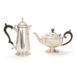 Silver coffee and tea pot