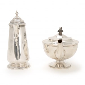 Cafetière et théière en argent