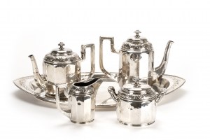 Silver coffee and tea service