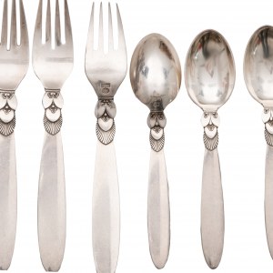 Georg Jensen silver cutlery 'Cactus Design No. 30'