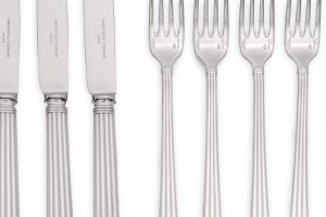 Christofle silver cutlery 'Aria' for 6 persons