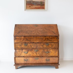 Baroque sloping flap chest of drawers