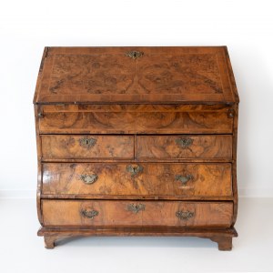 Baroque sloping flap chest of drawers