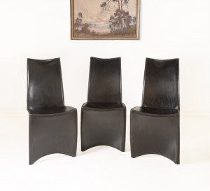 Tři židle Driade Aleph 'Ed Archer', design Philippe Starck