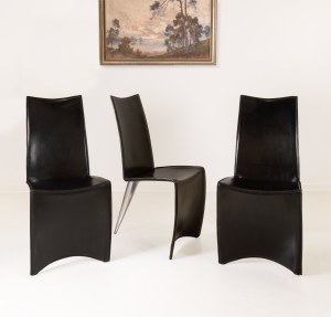 Driade Aleph three 'Ed Archer' chairs, design by Philippe Starck