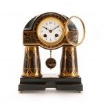 Secesyjny zegar kominkowy firmy Erhard and Sons