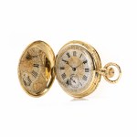 Julius Assmann Glashütte Savonette in una magnifica cassa con catena da orologio