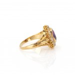 Ring mit Amethyst- und Diamantbesatz