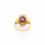 Ring mit Amethyst- und Diamantbesatz