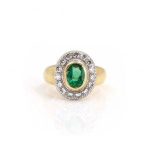 Prsten se smaragdovým diamantem