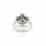 Entourage ring with ruby diamond setting