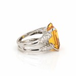 Ring mit Citrin-Diamantbesatz