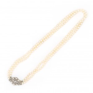 Pearl diamond necklace