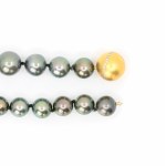 Tahitian pearl necklace with diamond clasp