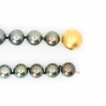 Tahitian pearl necklace with diamond clasp