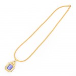 Collier avec pendentif en diamant tanzanite