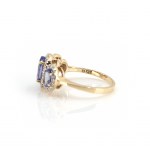 Bague sertie d'un diamant en tanzanite