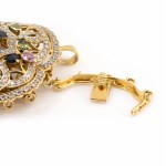 Brooch/pendant with sapphire diamond setting