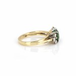 Ring mit Turmalin-Diamantbesatz