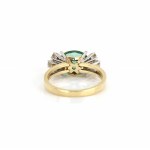 Ring mit Turmalin-Diamantbesatz