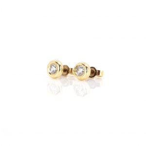 Pair of stud earrings set with diamonds