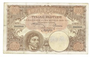 II RP, 1000 zloty February 28, 1919