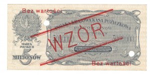 II RP, 5 miliónov poľských mariek 1923 A - MODEL