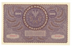 II RP, 1000 marks polonais 1919 II SÉRIE G