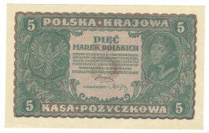 II RP, 5 Polish marks 1919 II SERIES BG