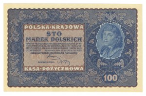 II RP, 100 marks polonais 1919 IH série C