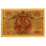 GG, 20 mkp 1916 Jenerał - druk dwustronny- PMG 50 - WZÓR