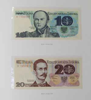 Polonia, Repubblica Popolare di Polonia e Terza Repubblica di Polonia, Banca Nazionale di Polonia, banconote polacche circolanti tra il 1975 e il 1996