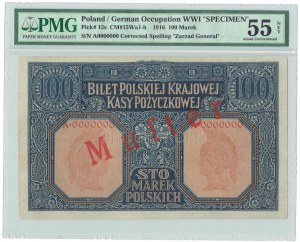 GG, 100 mkp 1916 generale - PMG 55 NET - MODELLO