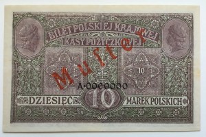 GG, 10 mkp 1916 Generale - Biglietti - stampa fronte/retro - RARO