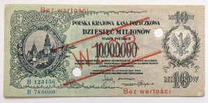 II RP, 10 million Polish marks 1923 B - MODEL.