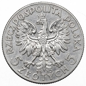 II RP, 5 Zloty 1932 ZZM Frauenkopf