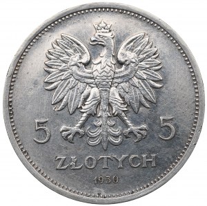 II RP, 5 złotych 1930 Sztandar - GŁĘBOKI